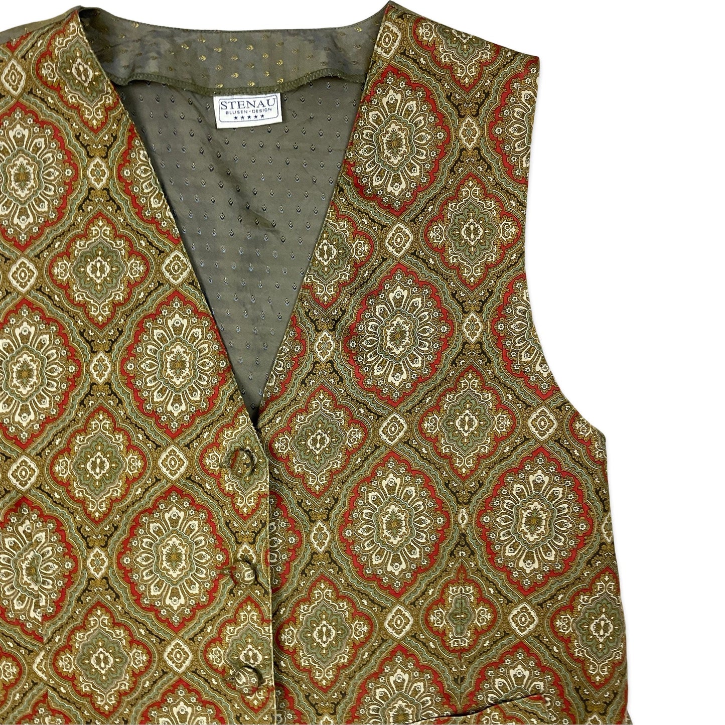 Vintage Paisley Print Multicolour Waistcoat 16