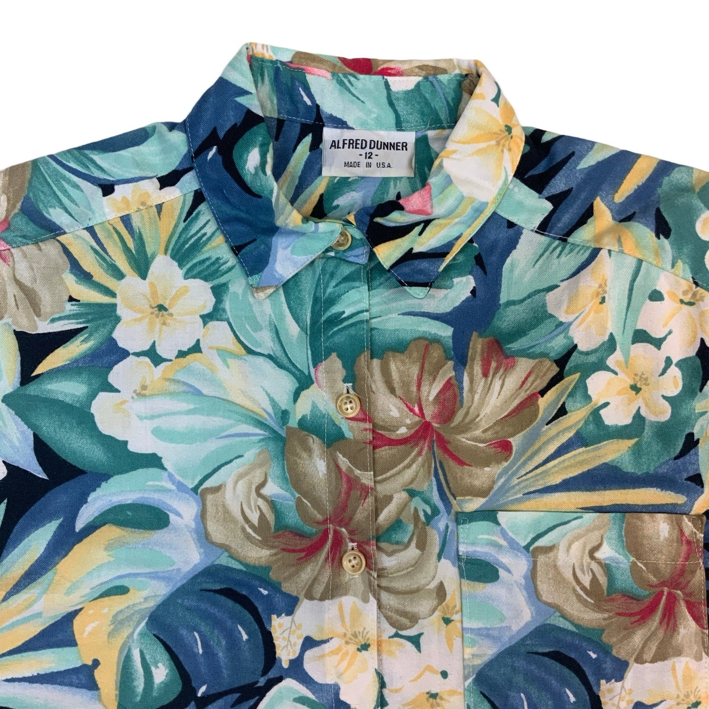 80s Multicoloured Hawaiian Shirt 14 16