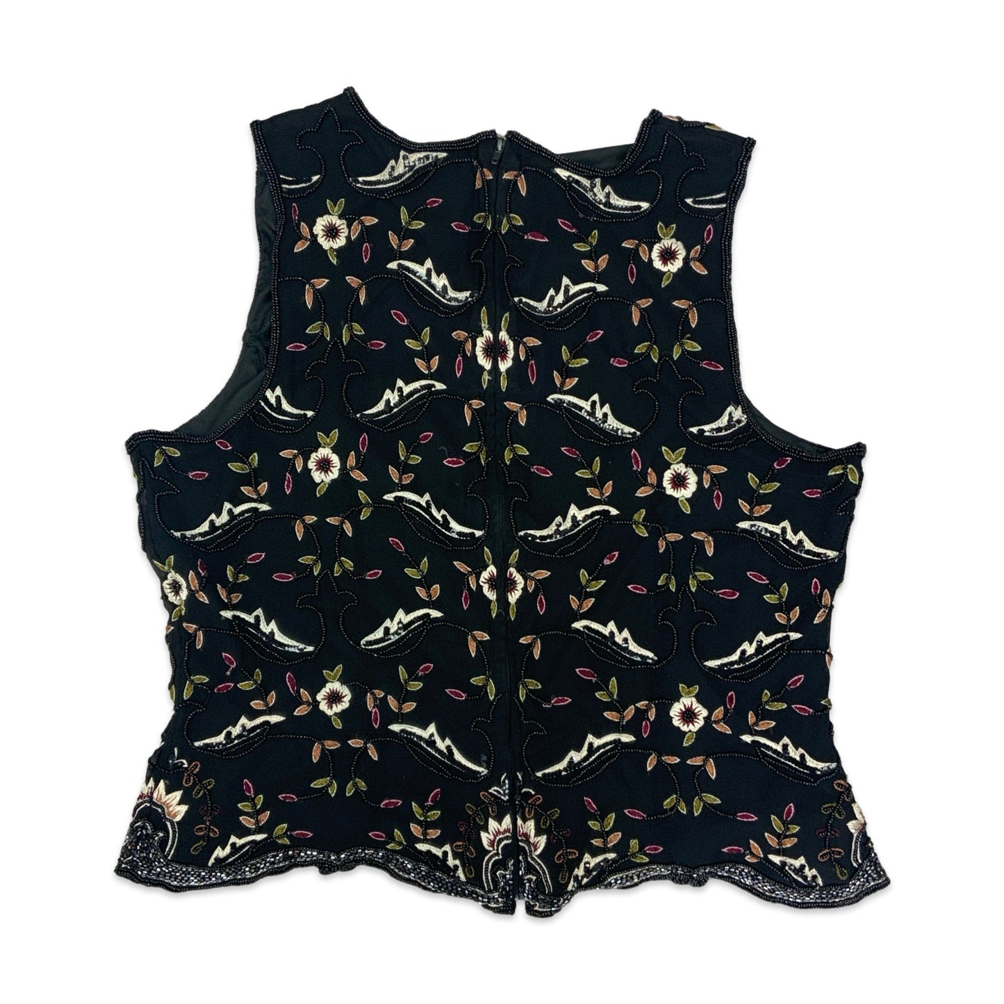 Vintage Floral Embellished Top 14 16