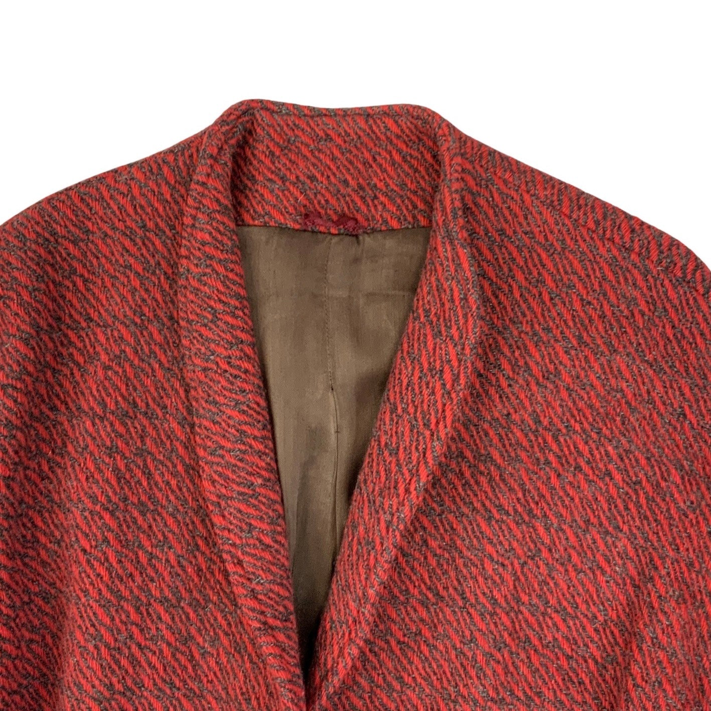 Vintage 90s Red and Black Wool Coat 16