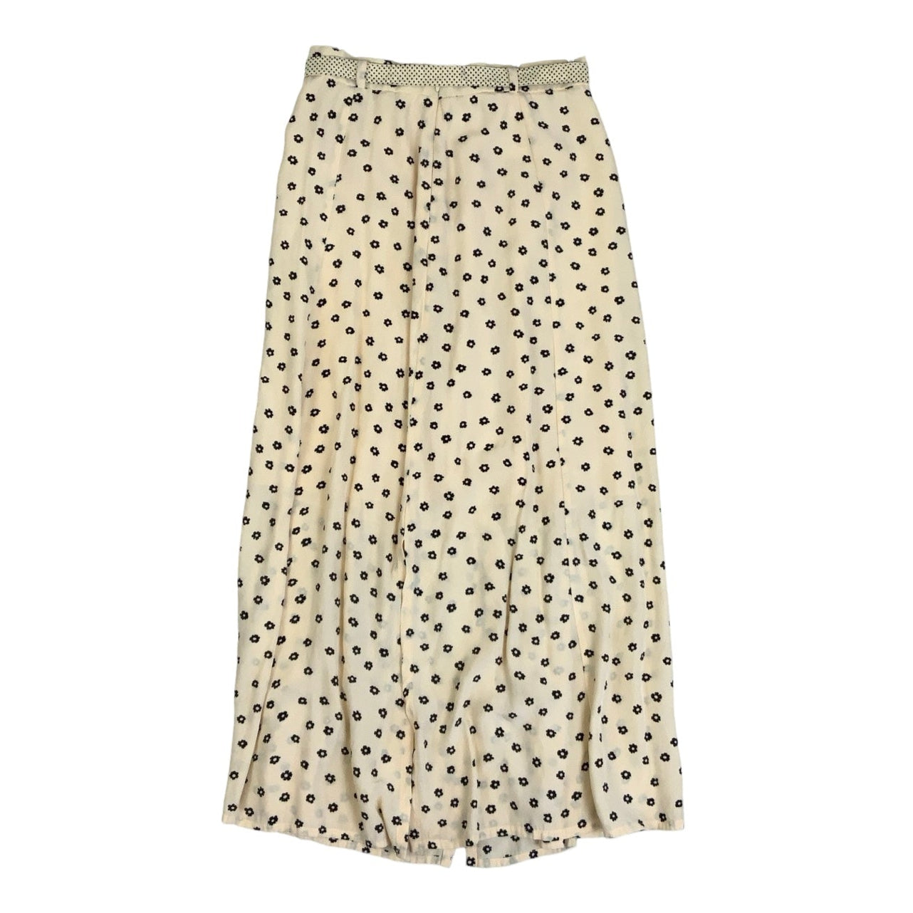 Vintage 90s ‘Betty Barclay’ Cream Black Floral Midi Skirt 8 10