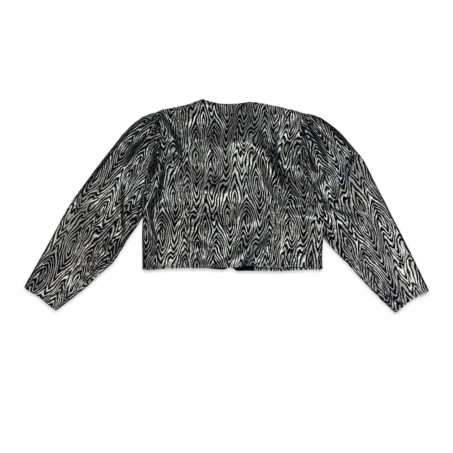 Vintage Black & Silver Cropped Jacket 16