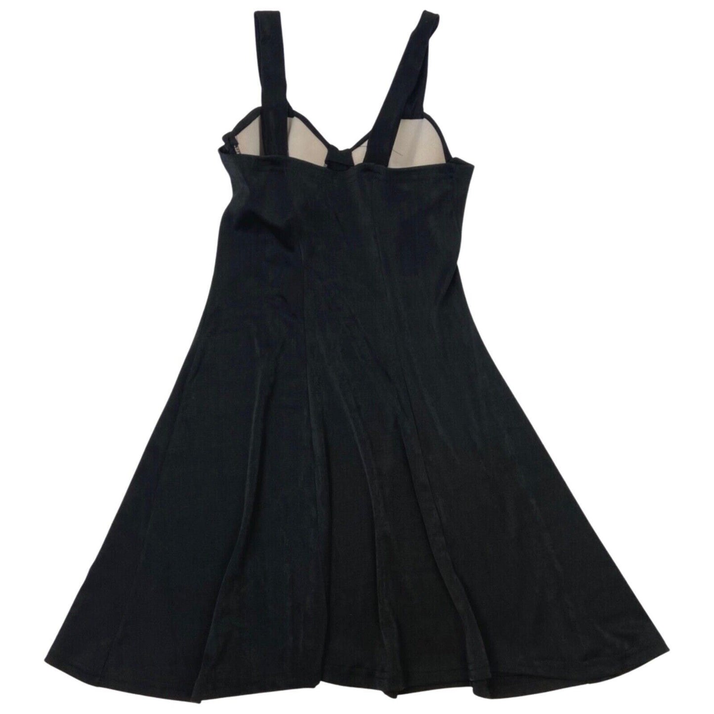 Vintage 90s Black Body-Con Skater Party Dress 6 XS