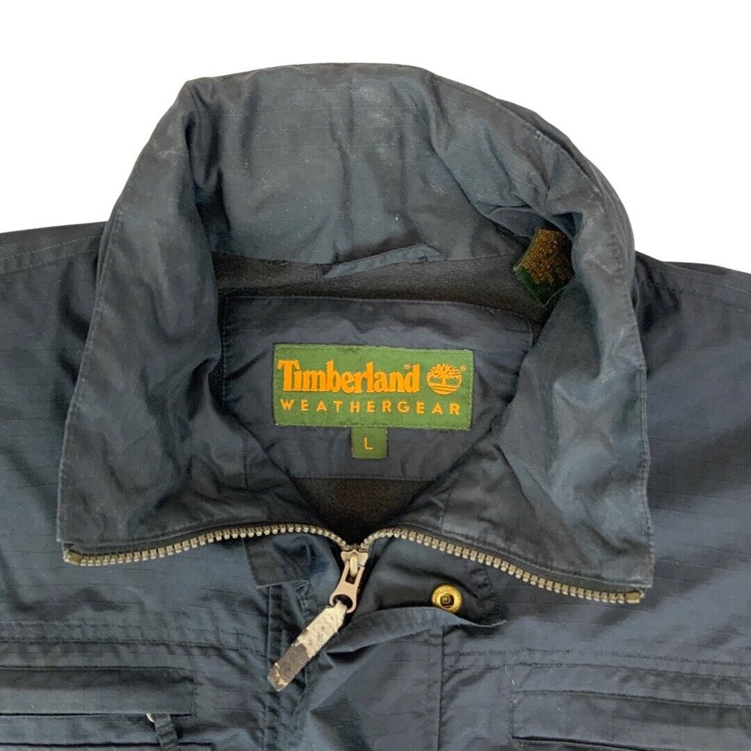 Fall 2000 Black Timberland Weather Gear Light Weight Casual Jacket XXL