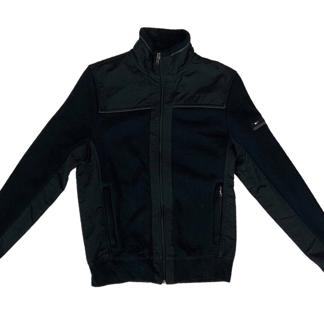 00s Black Tommy Hilfiger Zip-Up Windbreaker Jacket Medium