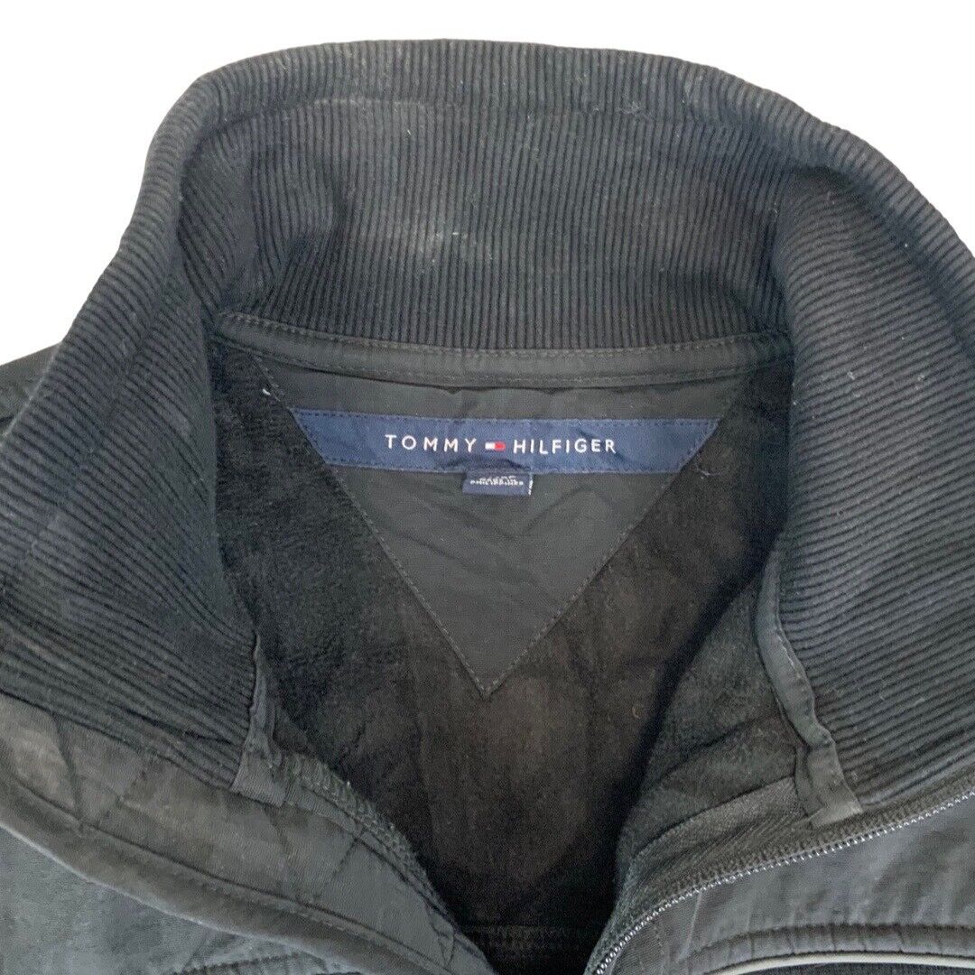 00s Black Tommy Hilfiger Zip-Up Windbreaker Jacket Medium