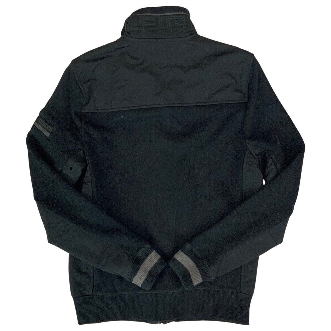 00s Black Tommy Hilfiger Zip-Up Windbreaker Jacket Medium
