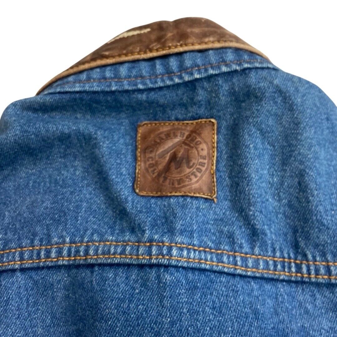 VTG 80s USA MARLBORO COUNTRY STORE DENIM CHORE RODEO JACKET ROCKABILLY 44” L