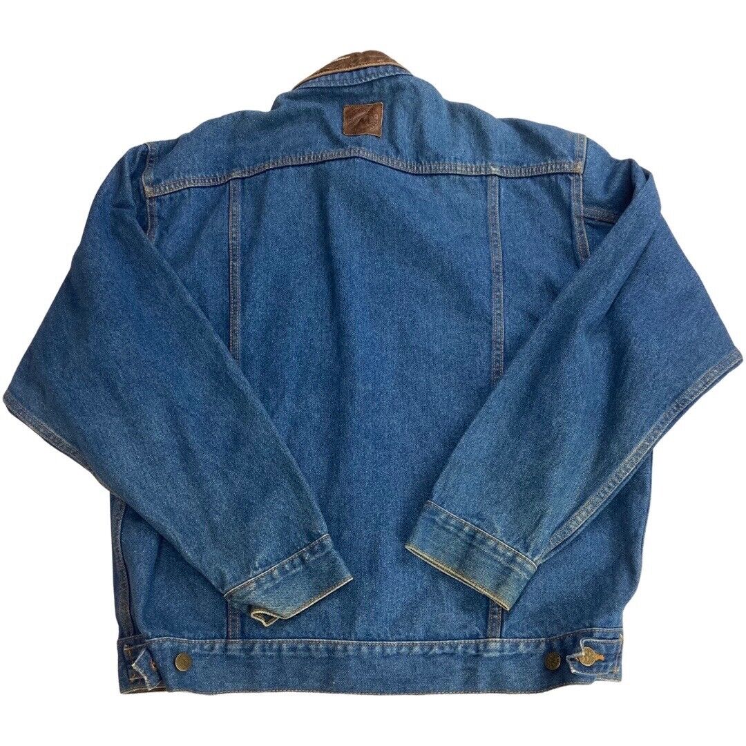 VTG 80s USA MARLBORO COUNTRY STORE DENIM CHORE RODEO JACKET ROCKABILLY 44” L
