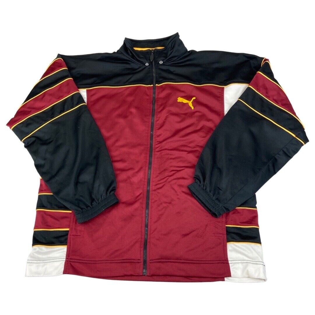 Vintage 90s Multi-Coloured Puma Embroidered Zip-Up Track Jacket XXL