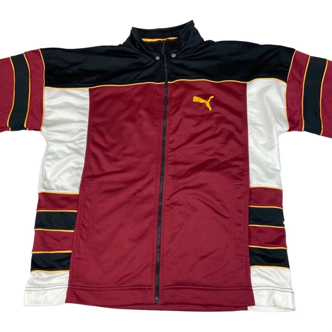 Vintage 90s Multi-Coloured Puma Embroidered Zip-Up Track Jacket XXL