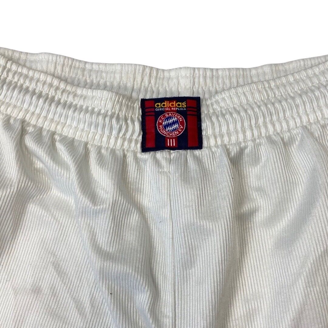 Vintage 1990s Red & White Adidas Bayern Munich Football Shorts Large