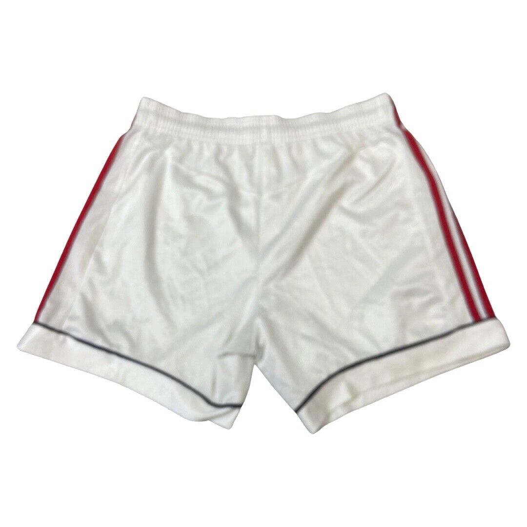 Vintage 1990s Red & White Adidas Bayern Munich Football Shorts Large