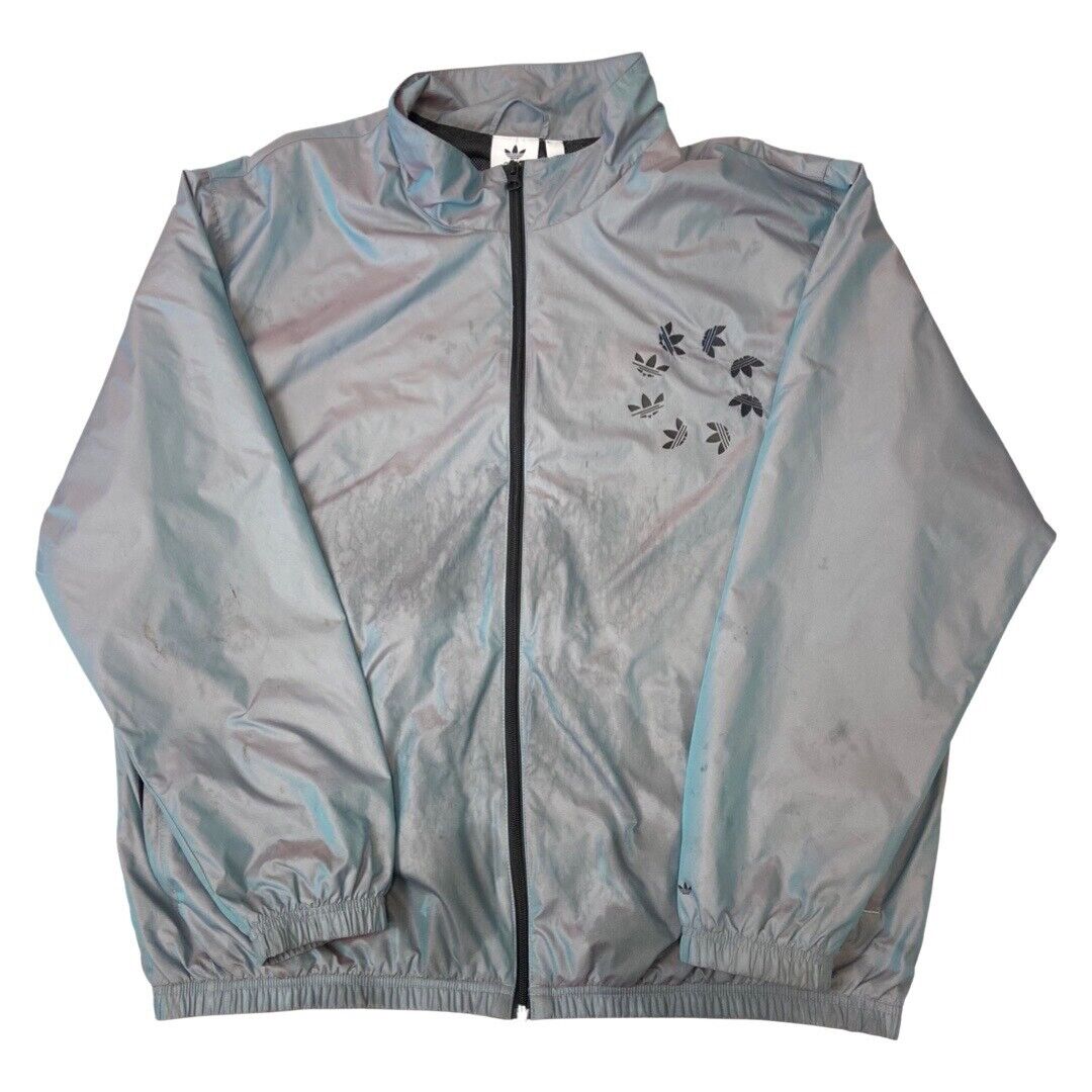 2021 Iridescent Adidas Adicolor Shattered Trefoil Track Full-Zip Jacket XXL