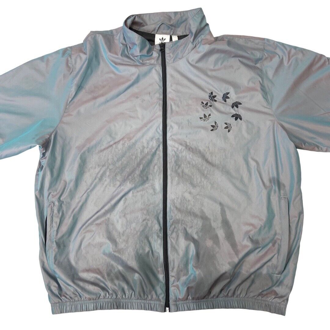 2021 Iridescent Adidas Adicolor Shattered Trefoil Track Full-Zip Jacket XXL
