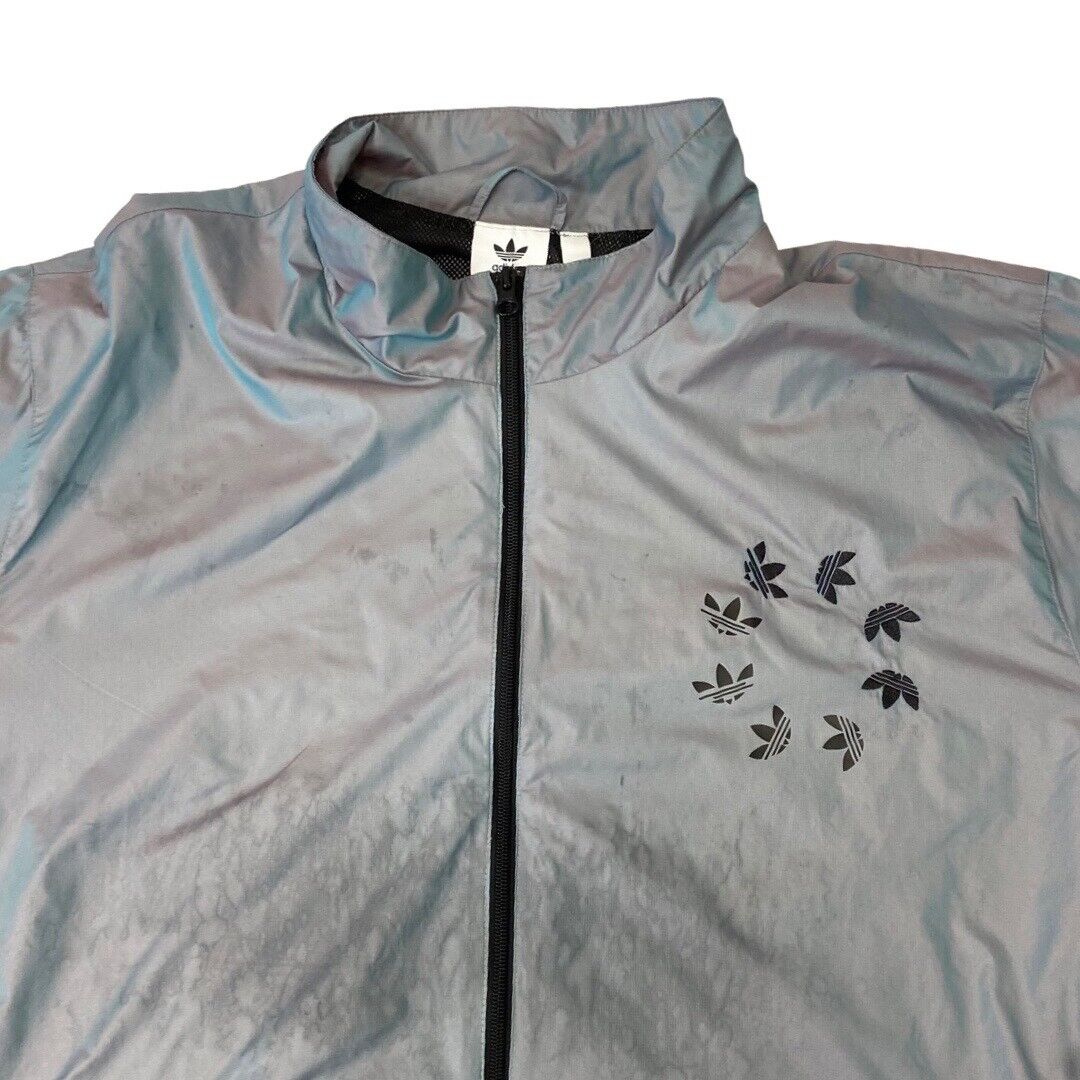 2021 Iridescent Adidas Adicolor Shattered Trefoil Track Full-Zip Jacket XXL