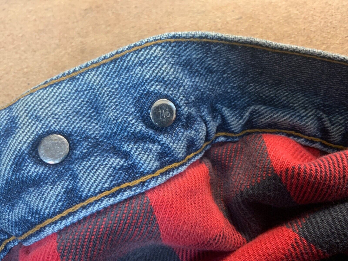 VTG 80s USA LEVIS HARLEY DAVIDSON PATCH FLANNEL LINED TYPE 3 DENIM JACKET 47” XL