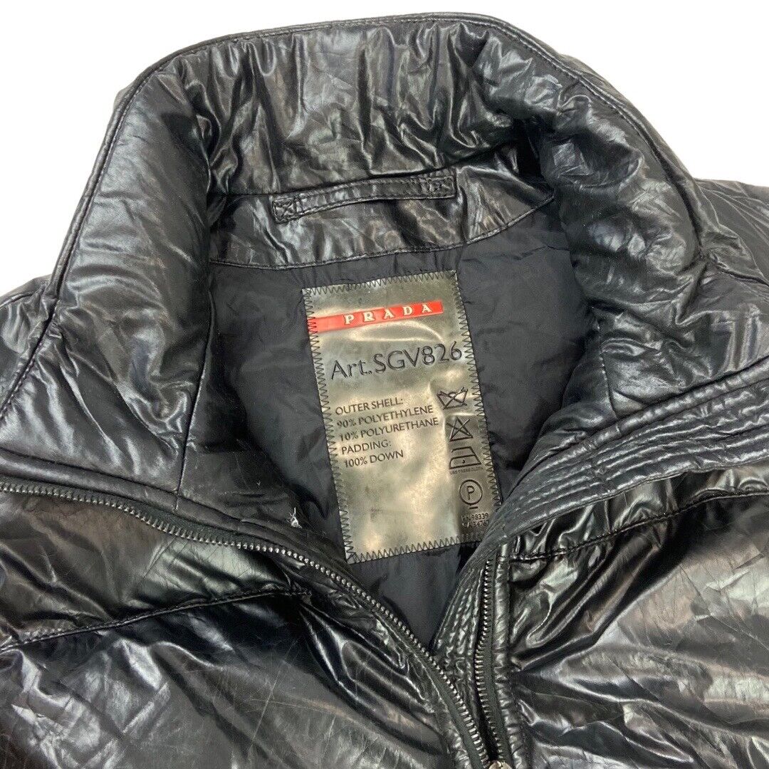 Black Prada Milano Puffer Gilet Body Warmer Art. SGV826 Tg. 46 Medium