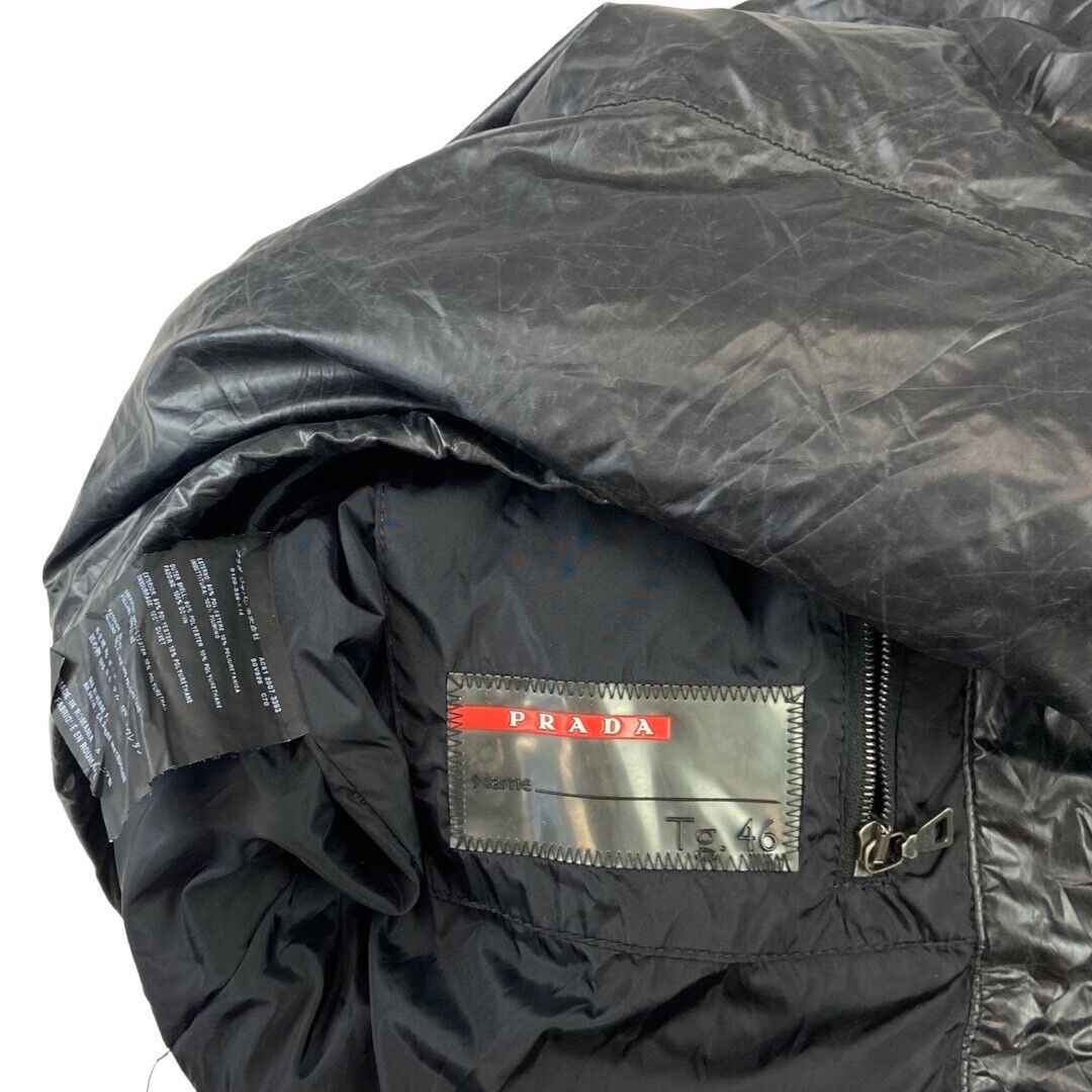 Black Prada Milano Puffer Gilet Body Warmer Art. SGV826 Tg. 46 Medium