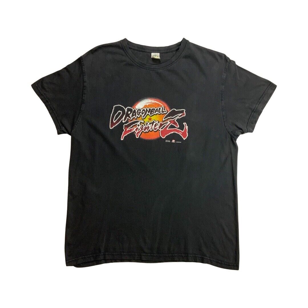 Vintage 00s Black Dragonball FighterZ Graphic Logo T-Shirt Large