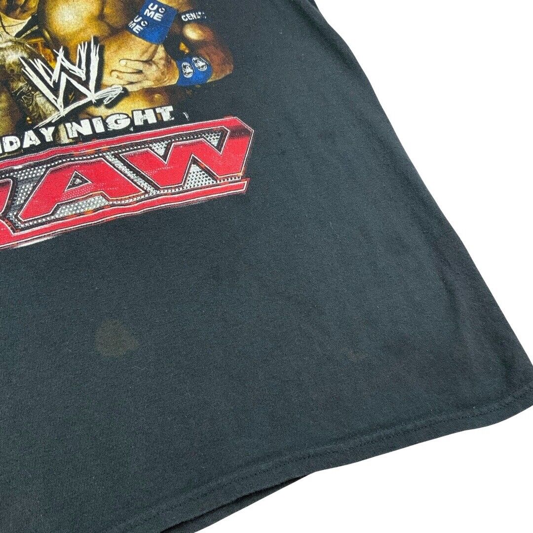 Vintage 2000s Black Monday Night Raw Double-Sided Graphic T-Shirt Medium