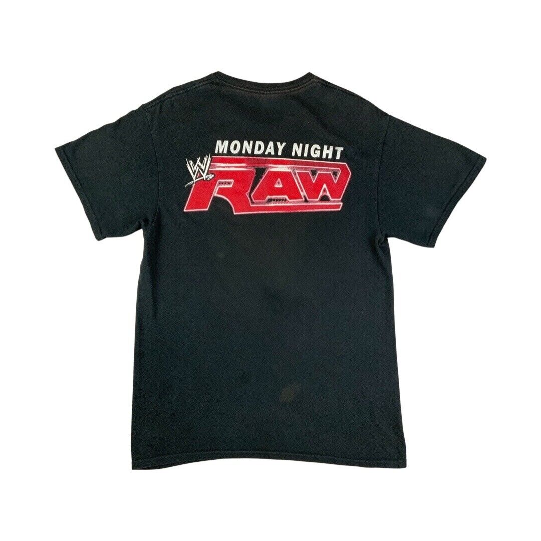 Vintage 2000s Black Monday Night Raw Double-Sided Graphic T-Shirt Medium