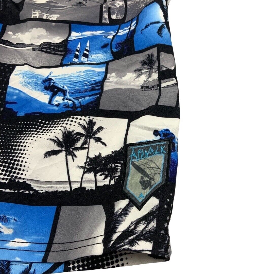 Deadstock Vintage 2000s Multi-Coloured Airwalk AOP Swimming Boardshorts Medium