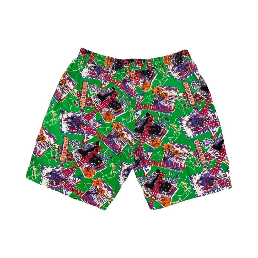 Vintage 1990s Multi-Coloured Hawaiian Surf Swim Boardshorts AOP XL
