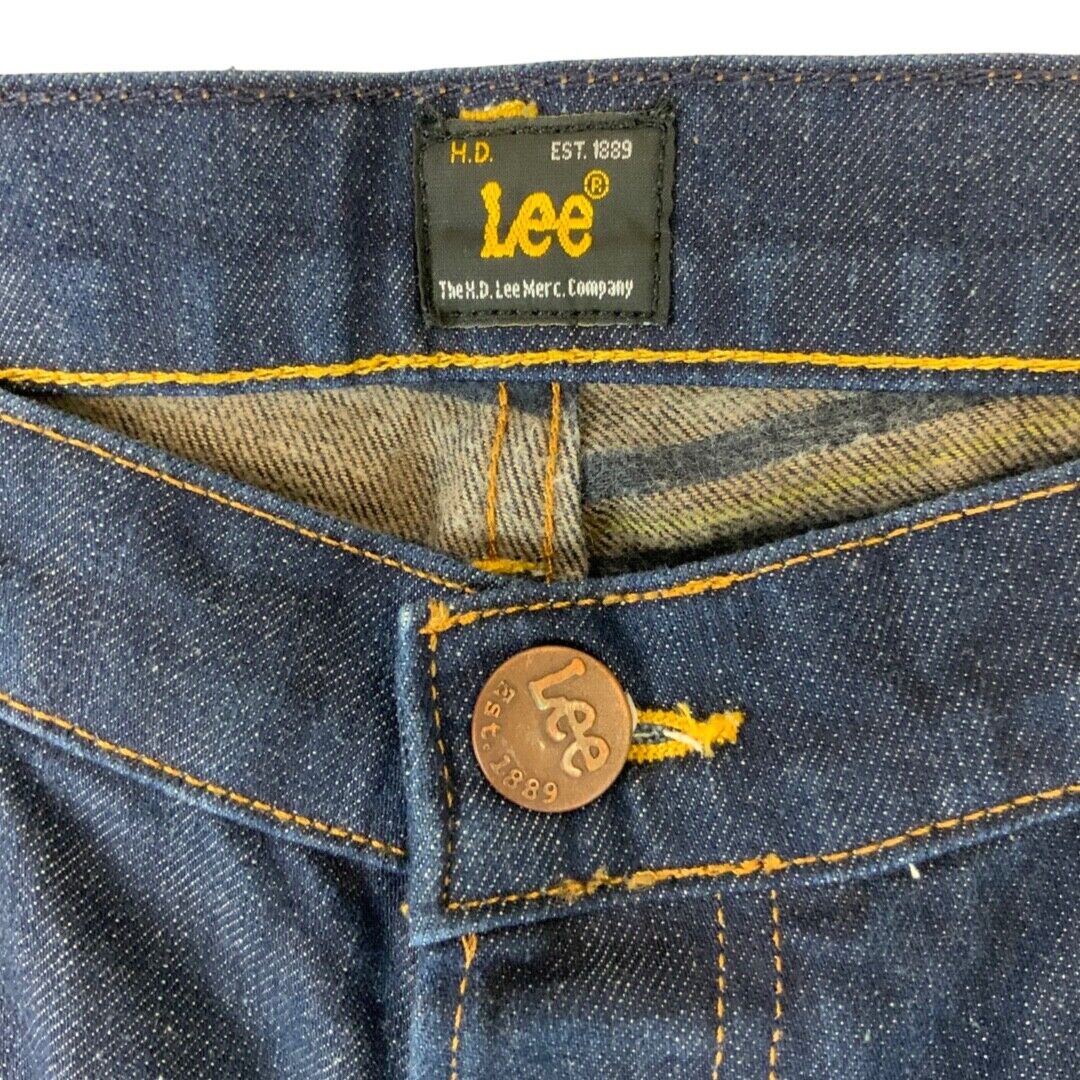 LTD EDN SEASONAL LEE CHASE STRIPED INNER INDIGO DENIM JEANS ROCKABILLY 34”W 32”L