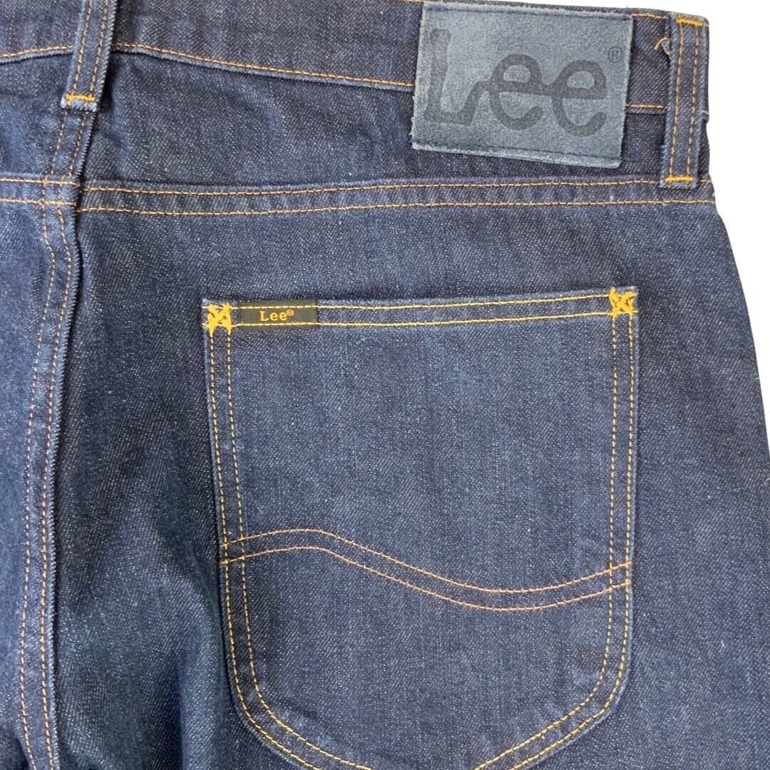 LTD EDN SEASONAL LEE CHASE STRIPED INNER INDIGO DENIM JEANS ROCKABILLY 34”W 32”L