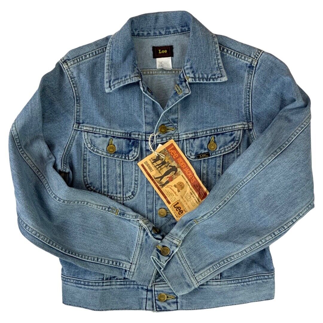 NEW WITH TAGS 60s LEE RIDER JAPANESE DENIM TRUCKER JACKET MOD XS 34”