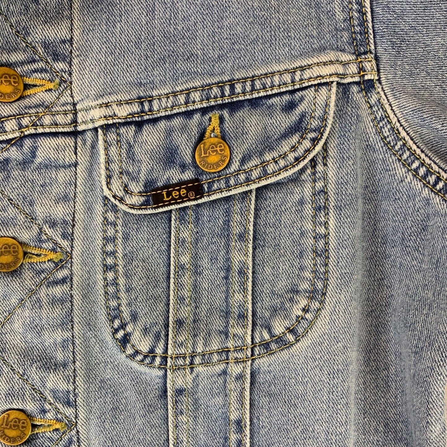 NEW WITH TAGS 60s LEE RIDER JAPANESE DENIM TRUCKER JACKET MOD XS 34”