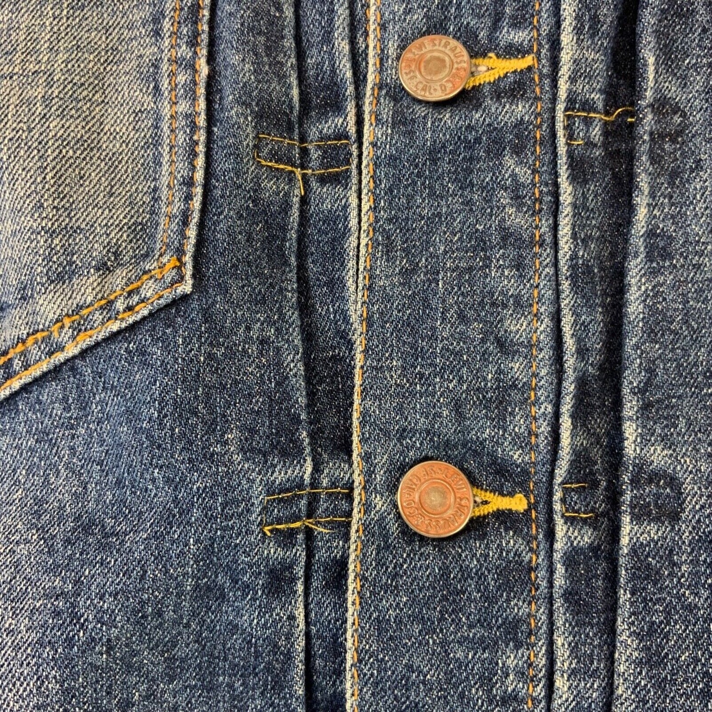 LADIES LEVIS TYPE 2 DENIM JACKET PLEAT BLOUSON 40s 50s STYLE ROCKABILLY S 36”