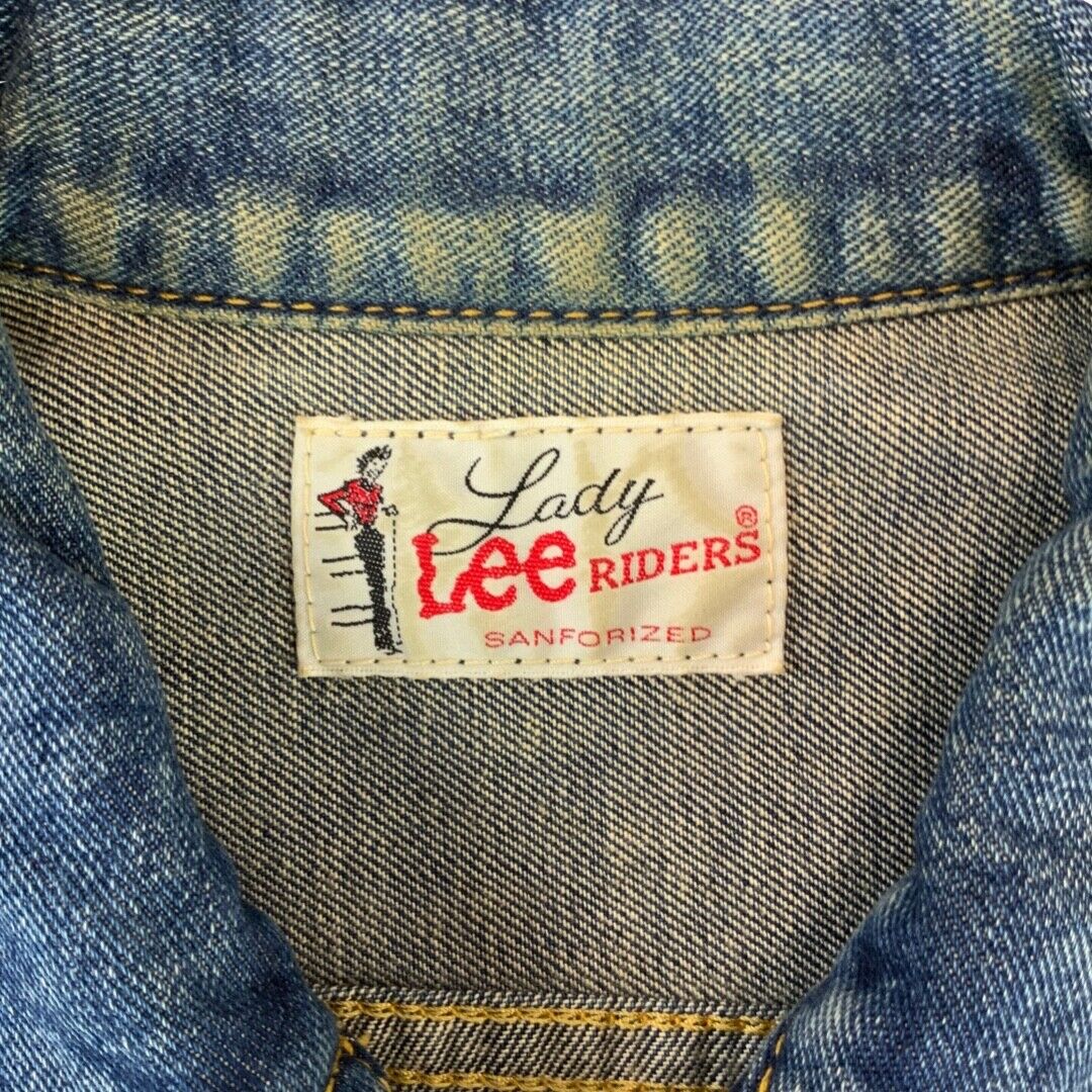 VTG 1960s LADY LEE RIDERS SANFORIZED DENIM JACKET LADIES TRUCKER S 31”