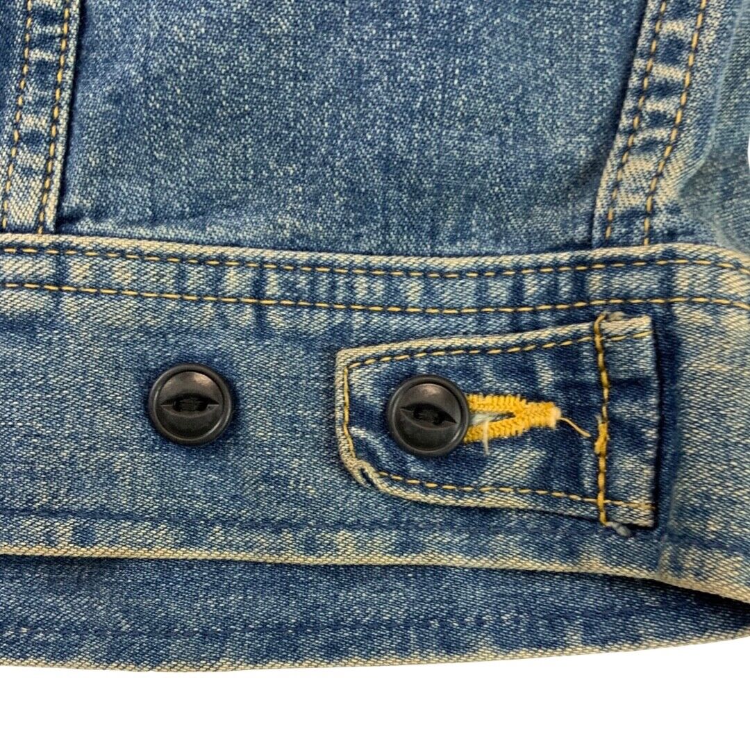 VTG V RARE LEE RIDERS EDWIN JAPAN COLAB DENIM TRUCKER JACKET SANFORIZED M 40”