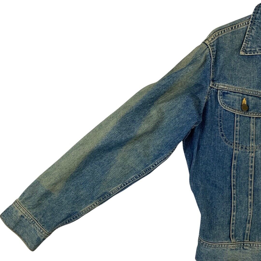 VTG V RARE LEE RIDERS EDWIN JAPAN COLAB DENIM TRUCKER JACKET SANFORIZED M 40”