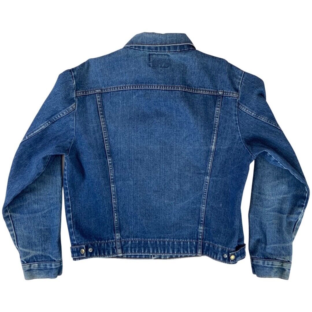 VTG 70s USA SADDLE KING WESTERN BY KEY IMPERIAL DENIM TRUCKER RODEO JACKET 42” L
