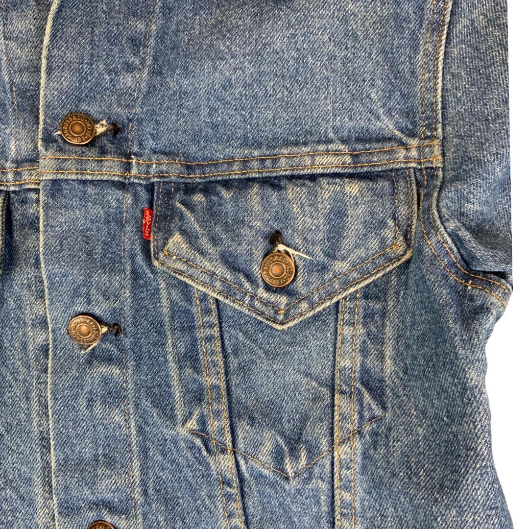 VTG 1970s USA MADE LEVIS 70505 0217 TYPE 3 TRUCKER DENIM JACKET VGC XS 34”