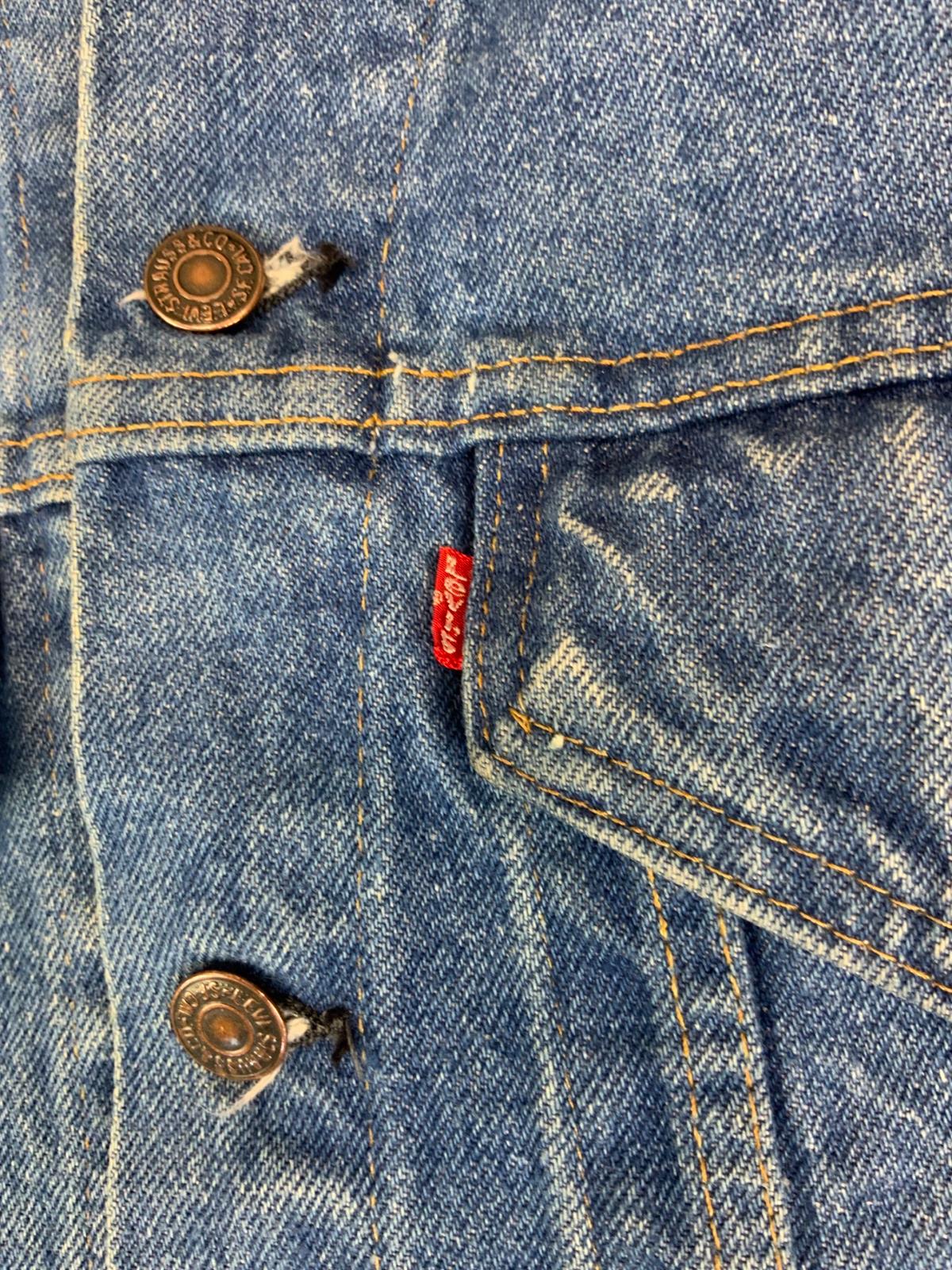VTG 1970s USA MADE LEVIS 70505 0217 TYPE 3 TRUCKER DENIM JACKET VGC XS 34”