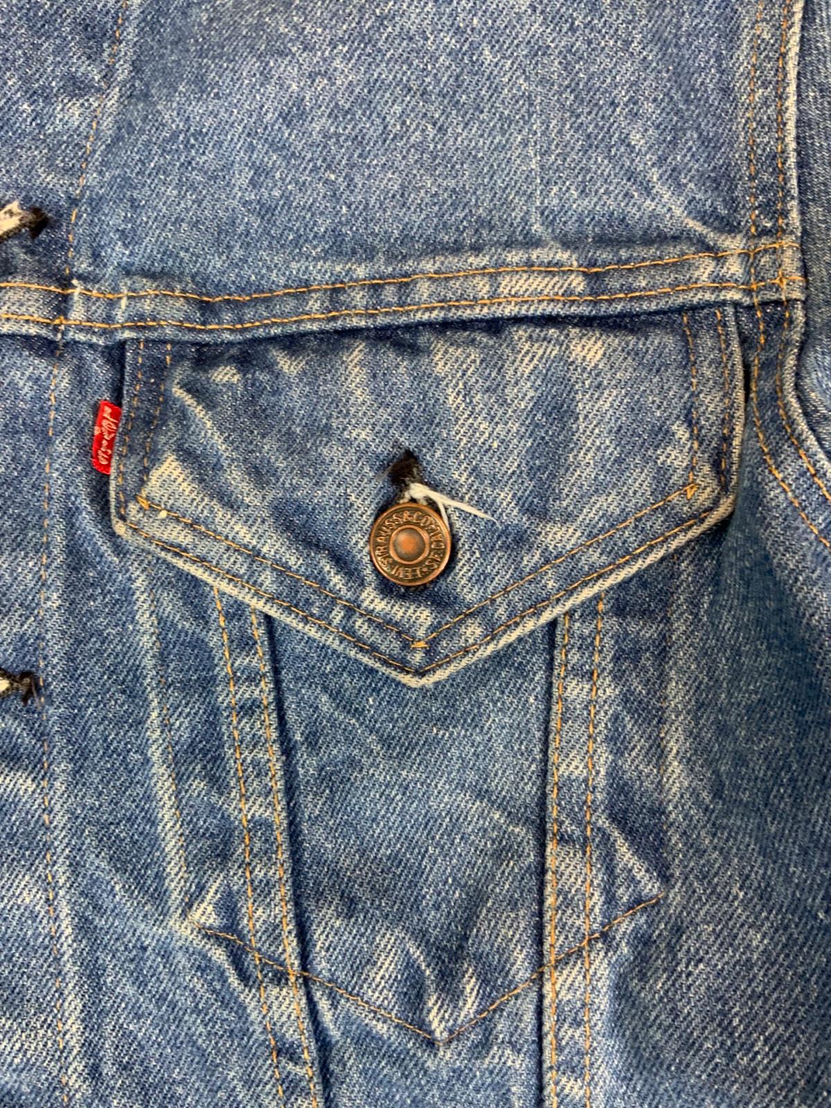 VTG 1970s USA MADE LEVIS 70505 0217 TYPE 3 TRUCKER DENIM JACKET VGC XS 34”
