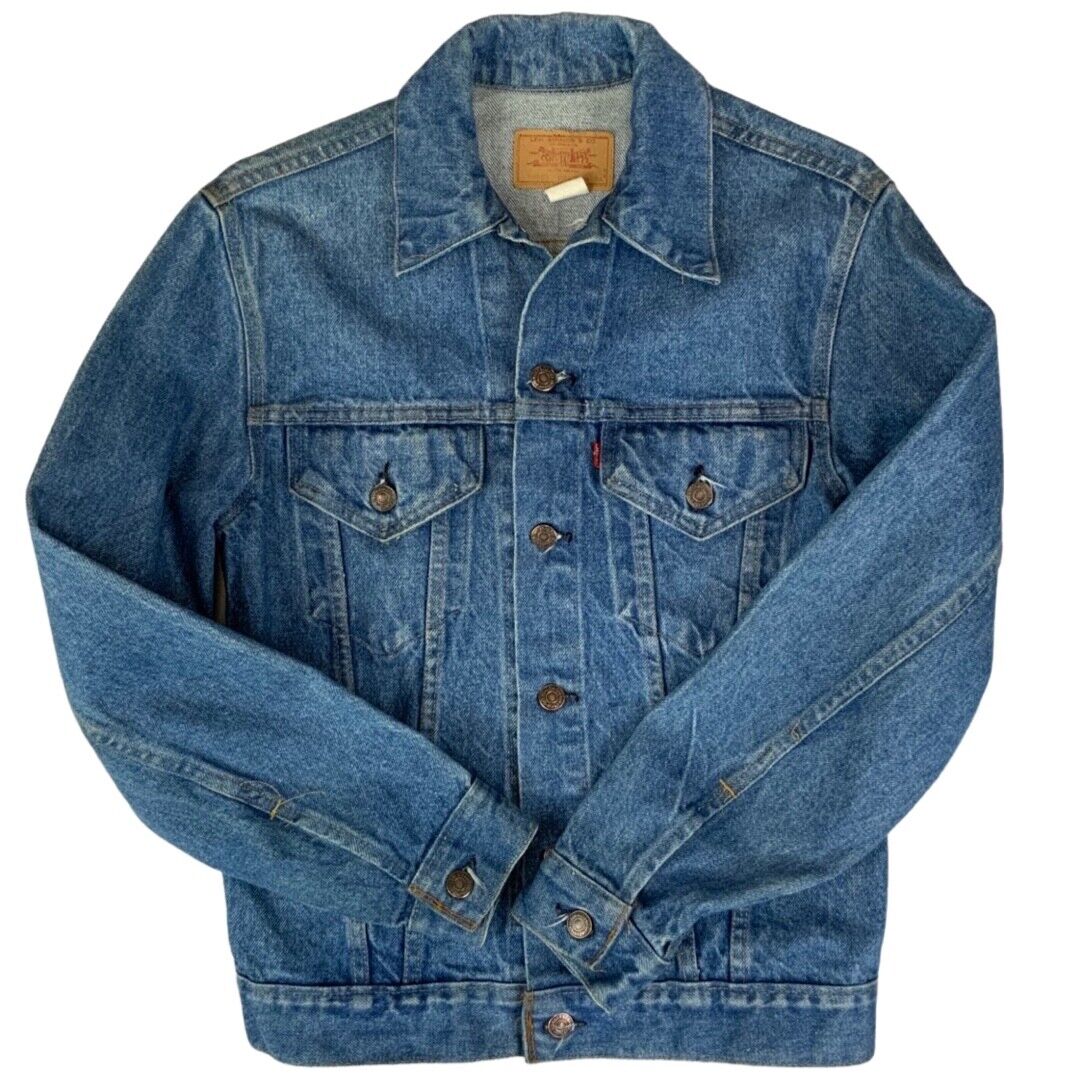 VTG 1970s USA MADE LEVIS 70505 0217 TYPE 3 TRUCKER DENIM JACKET VGC XS 34”