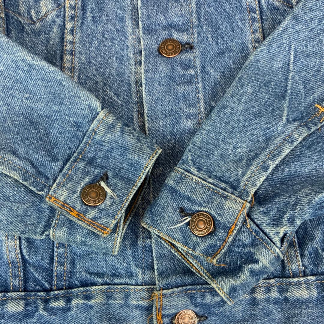 VTG 1970s USA MADE LEVIS 70505 0217 TYPE 3 TRUCKER DENIM JACKET VGC XS 34”