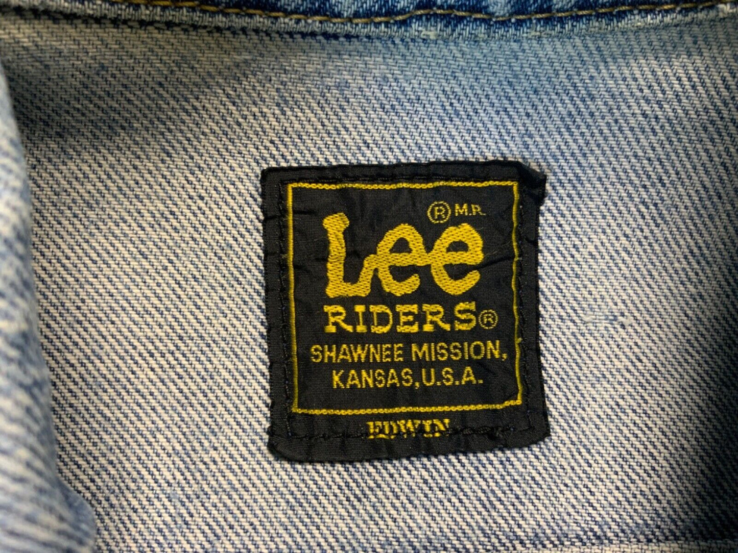 VTG LEE RIDERS JAPANESE EDWIN COLAB DENIM JACKET LOVELY WEAR MOD 36” M