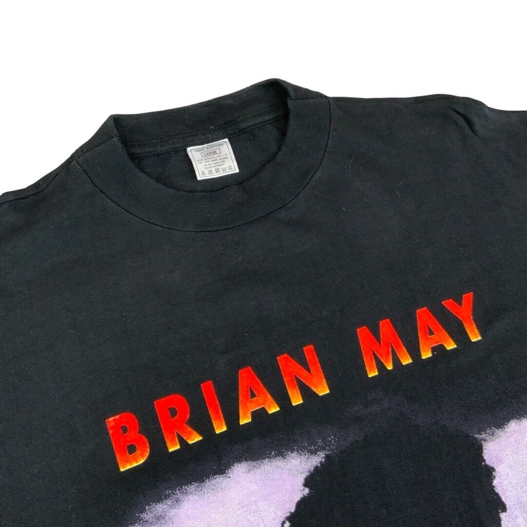 Vintage 1993 Black Brian May Back To The Light Tour Graphic T-Shirt L/XL