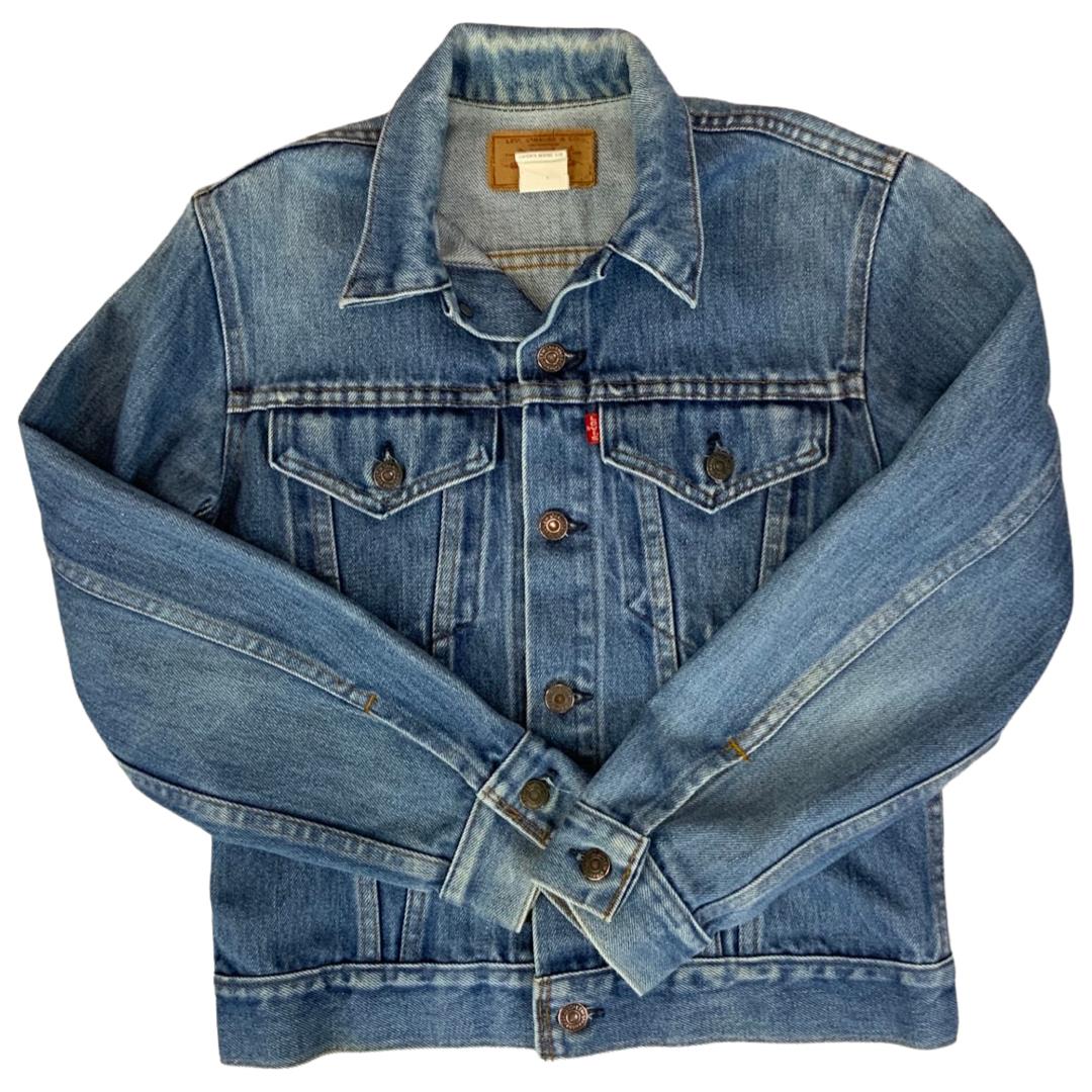 LADIES VTG 70s LEVIS 70704 0914 RED TAB USA MADE TYPE 3 DENIM JACKET 34” 10