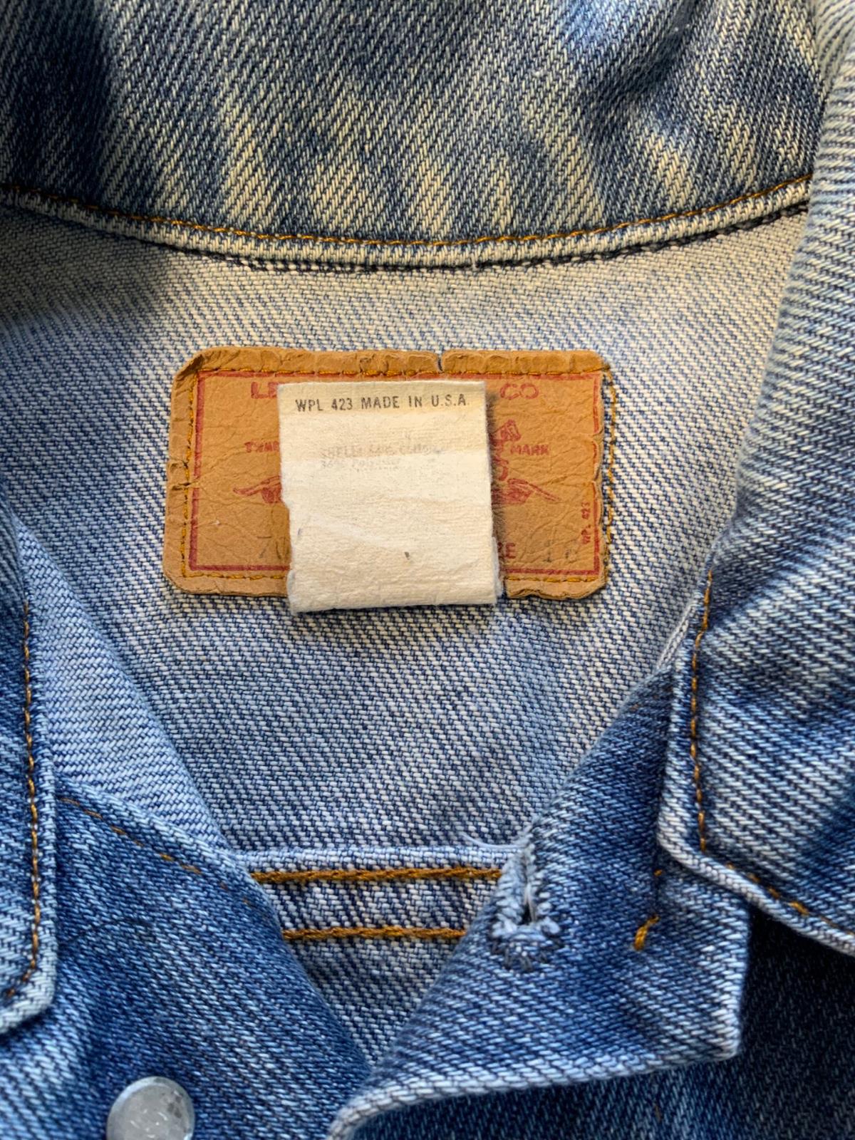 LADIES VTG 70s LEVIS 70704 0914 RED TAB USA MADE TYPE 3 DENIM JACKET 34” 10