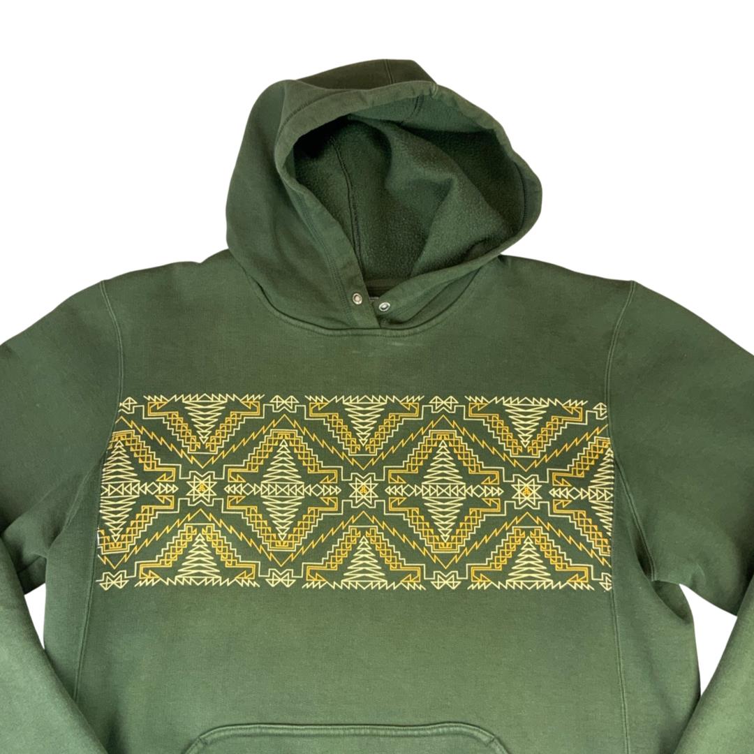 2000s Khaki Green Nike ACG All Conditions Gear Hooded Sweatshirt Medium/Large