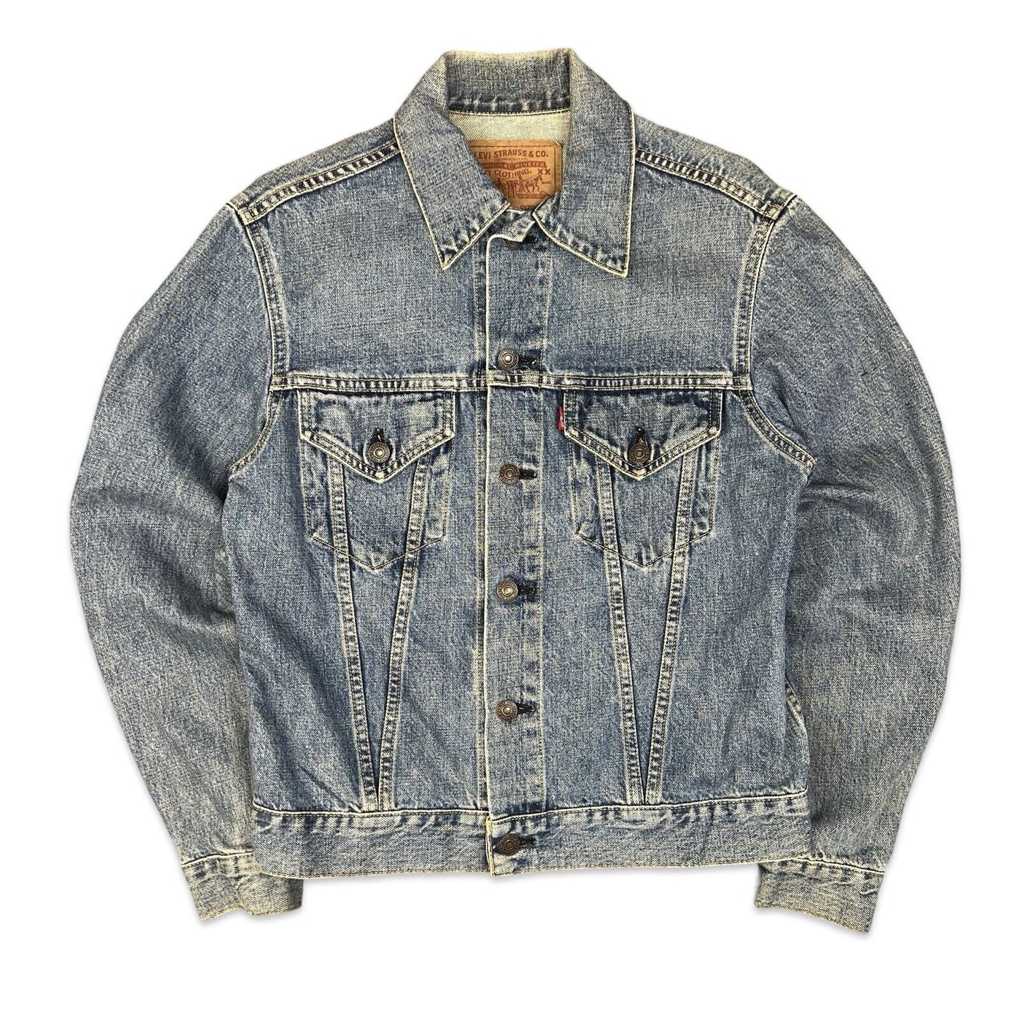 VTG 90s JAPANESE BIG E LEVIS TYPE 3 TRUCKER DENIM JACKET 1960s LVC MOD SKIN 36 S