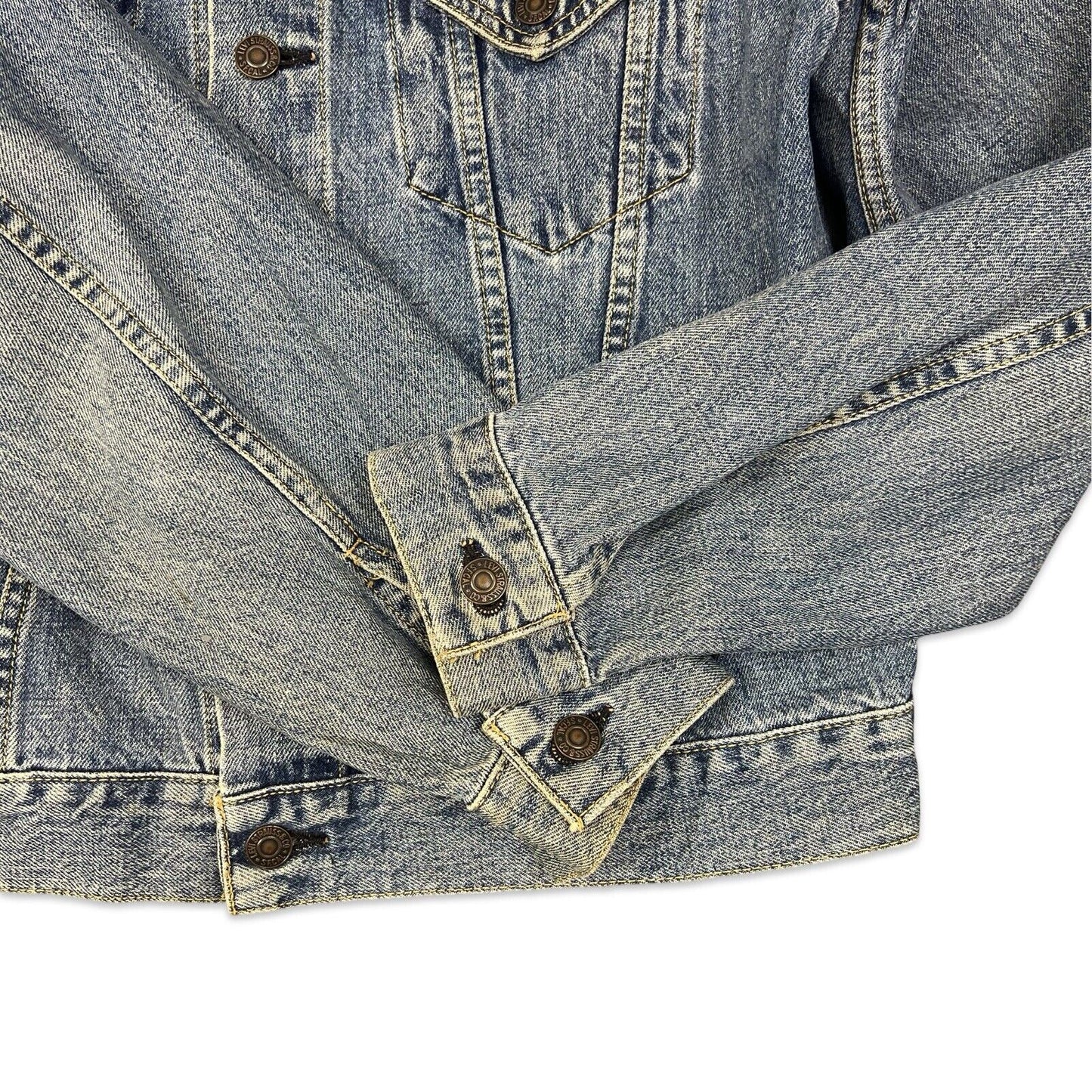 VTG 90s JAPANESE BIG E LEVIS TYPE 3 TRUCKER DENIM JACKET 1960s LVC MOD SKIN 36 S