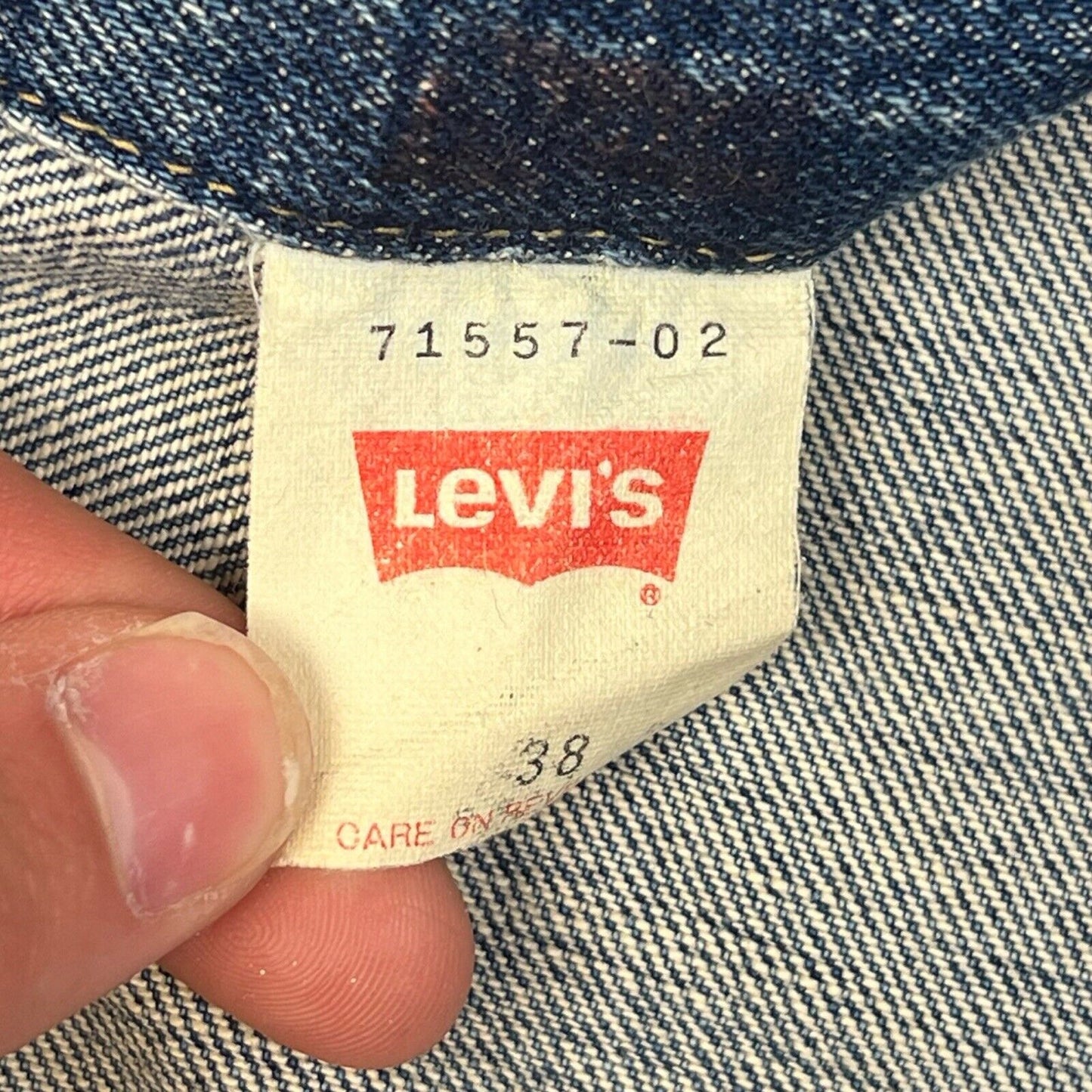 VTG 90s JAPANESE BIG E LEVIS TYPE 3 TRUCKER DENIM JACKET 1960s LVC MOD SKIN 36 S